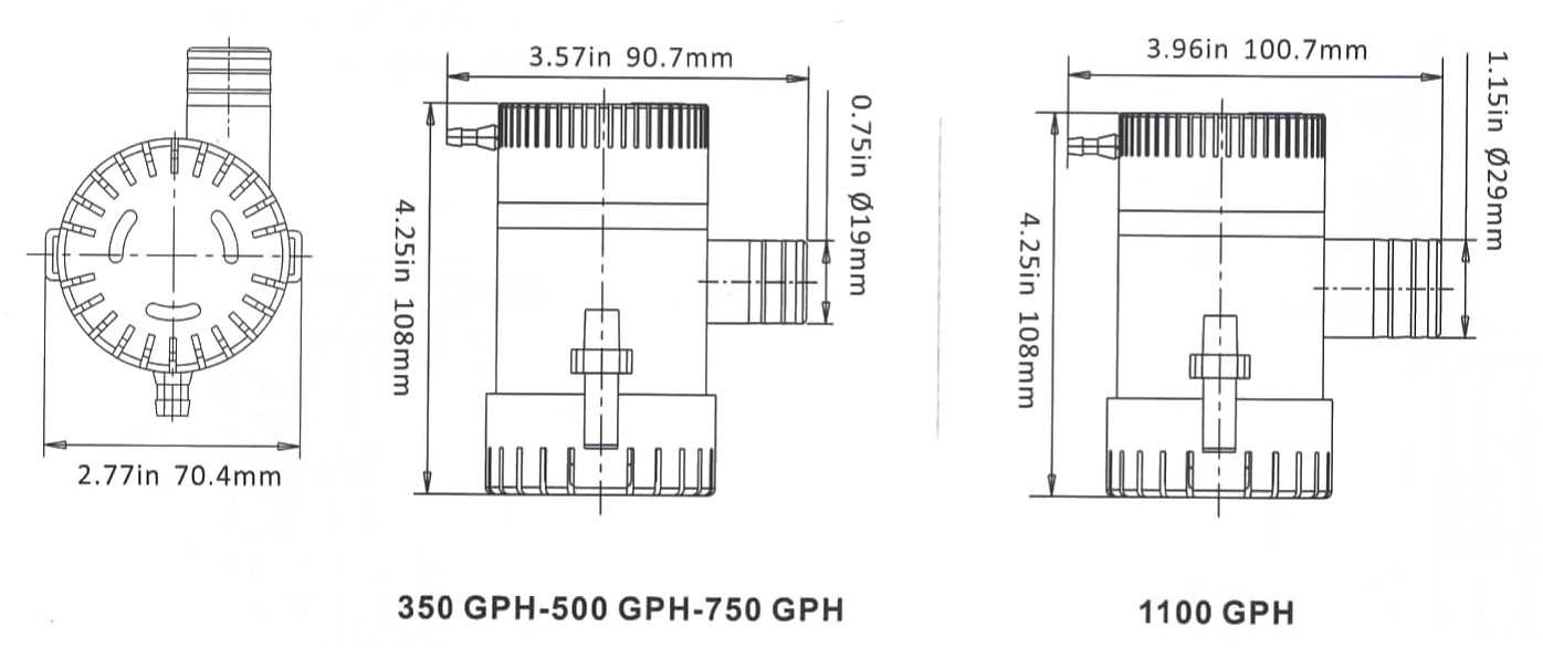 Mechanical Auto Bilge Pumps 6007501100 Gph (3)